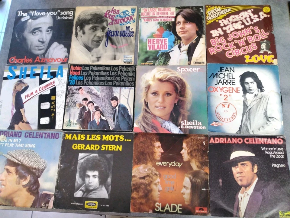 Lot De 40 Disques Vinyles 45T Divers - Photo 3/3