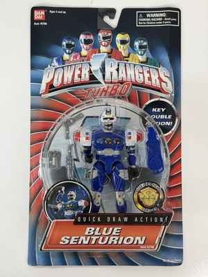 1997 Ban Dai Saban's Power Rangers Turbo Blue Senturion Quick Draw Action Figure