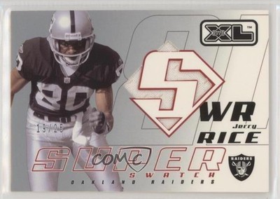 2002 Upper Deck XL Super Swatch Silver /25 Jerry Rice #SSJR HOF 4f5