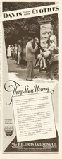1929 Northwestern University Chicago IL P H Davis Tailoring Cincinnati OH Ad