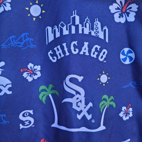 Chicago White Sox Blue Hawaiian Camp Shirt XL Button Down Short Sleeve - Picture 4 of 9