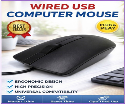 BRANDNEU gleiche Dell MAUS MS116 USB KABELGEBUNDEN - SCHWARZ - SCROLLRAD 3 TASTEN uk