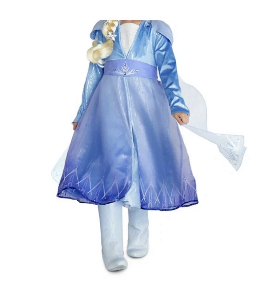 Disney Store Frozen 2 Elsa Disfraz de Viaje Conjunto de Vestido Niñas Talla 4 Nuevo con Etiquetas Licencia Foto 2 de 4