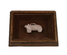 Zuni Bear Fetish In Frame   ca. 1950-1970