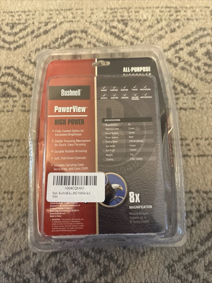 Bushnell PowerView All Purpose 8X21 Binoculars Brand New In Clamshell Packaging - Image 3 of 3