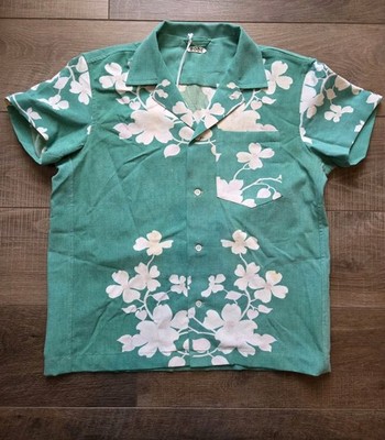 Bode Bleached Dogwood Floral SS Button Down Shirt Green Men's Size XS NWT