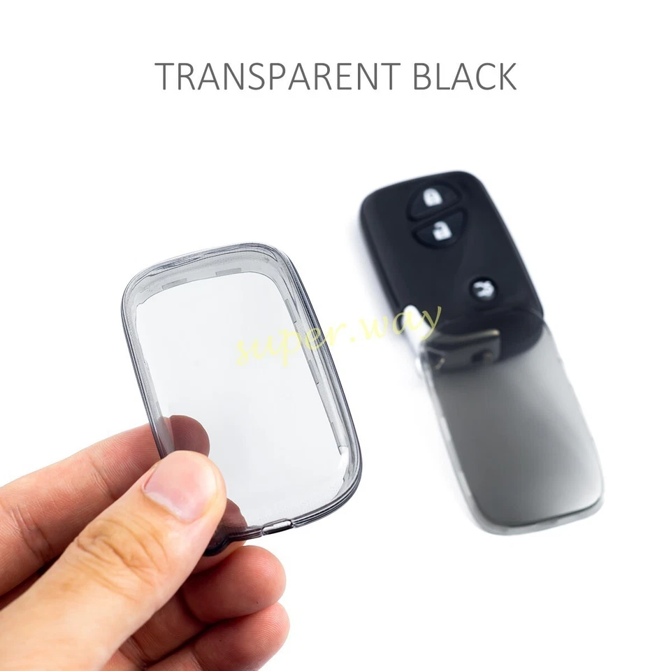 2x Capa Preta Transparente Chaveiro de Carro Para Lexus RX IS ES GS 250h 350 450h - Imagem 3 de 4