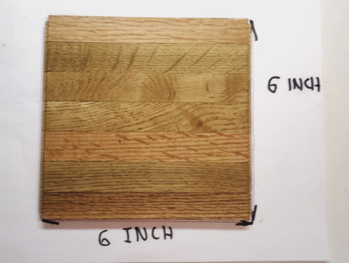 1 Bruce 6"x6" Square 5/16" Light Natural Oak Parquet Tile AHS100 Desert 7 Finger