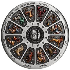 2021 SIGNS OF THE ZODIAC 5 Oz Silver Coin 5$ Tuvalu