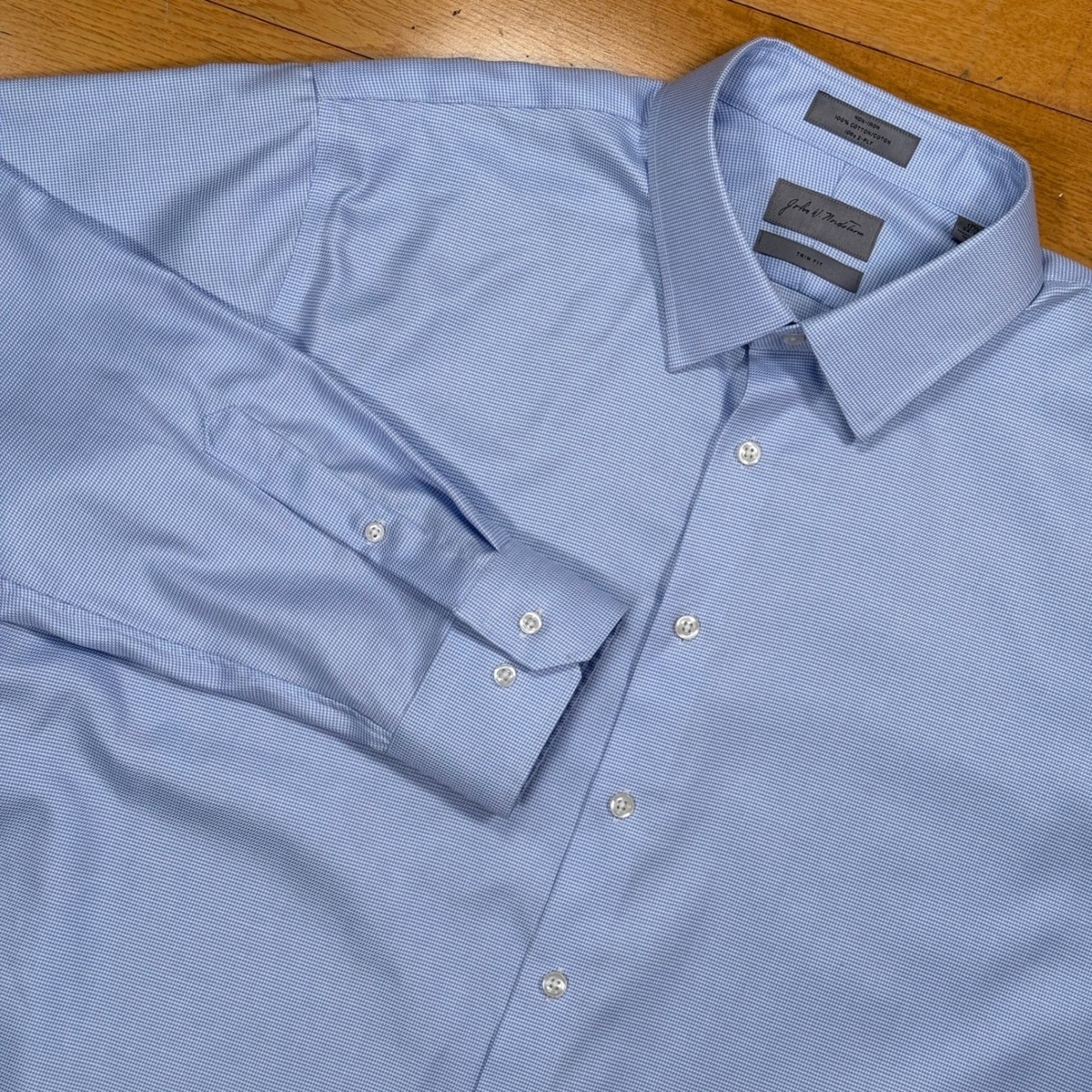 NWT* John W Nordstrom Light Blue Classic Fit Non Iron Dress Shirt 17.5 /  34-35 | eBay
