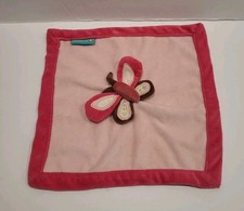 TIDDLIWINKS Super Soft Pink/Brown Butterfly Lovey Security Blanket