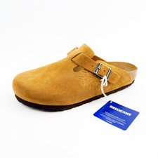 Birkenstock Stussy Boston Caramel Suede Classic Clogs Women s Shoes