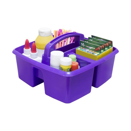 3-Compartment Small Caddy – Multipurpose Classroom Organizer with Handle, Mau...