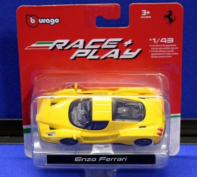 New Burago Race and Play Yellow Enzo Ferrari 1/43