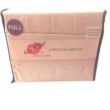 6-pc Betsey Johnson Full Size Sheet Set - Pink 2 Bonus Pillowcases 