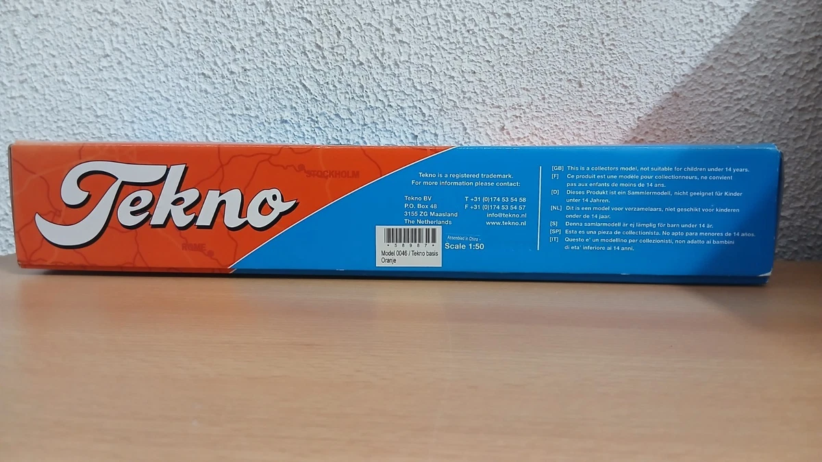 Tekno remorque porte-engins surbaissée Goldhofer orange Échelle: 1:50