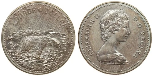 Canada - Dollar 1980 - Elizabeth II, Arctic Territories, Silver