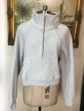LULULEMON Size 8 Gray High Sweatshirt Hooded