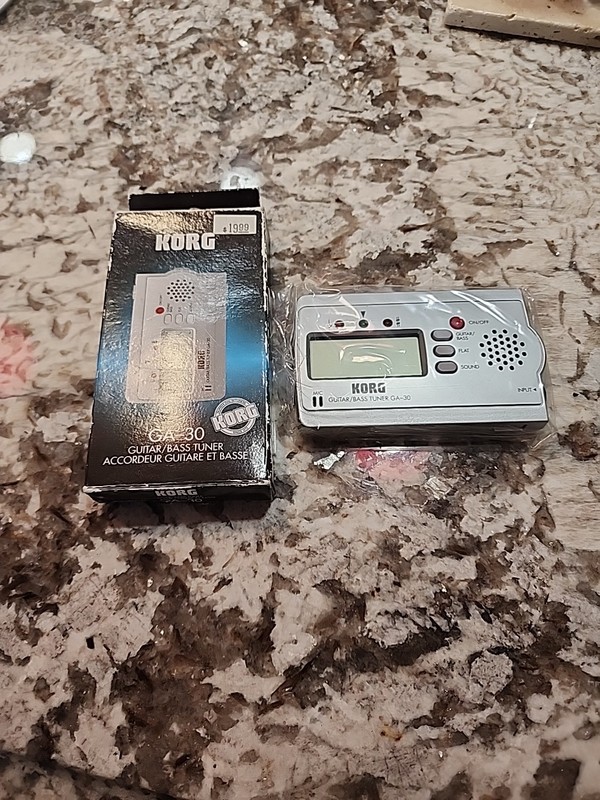Genuine Korg (GA-30) Guitar & Bass Tuner With Manual & Box New Never Used Silver