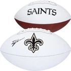 Tyler Shough New Orleans Saints Autographed Franklin White Panel Football