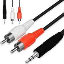 RCA Klinke Cinch Kabel AUX Audio 3,5mm Klinkenkabel Stecker Stereo Kopfhörer