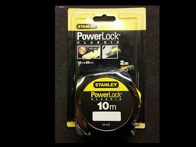 Stanley - 10 m Bandmaß Powerlock - Bandmass 10 Meter - 0-33-442   25mm