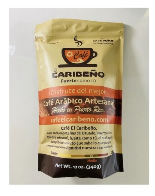 Coffee Cafe El Caribeño 12 Onz Café arabico Artesanal Whole Grain