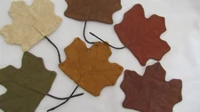 Primitive Style Cloth FALL LEAF / leaves Thanksgiving Autumn 6pc set NEW RD-618