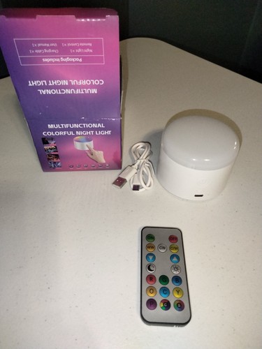 New Multifunctional Colorful Night Light With Remote And USB Cord