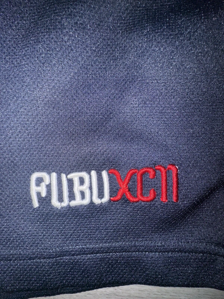 Pantalones Cortos Deportivos Exterior Vintage FUBU The Collection M Azul Fubu XCN Bordados Foto 2 de 4