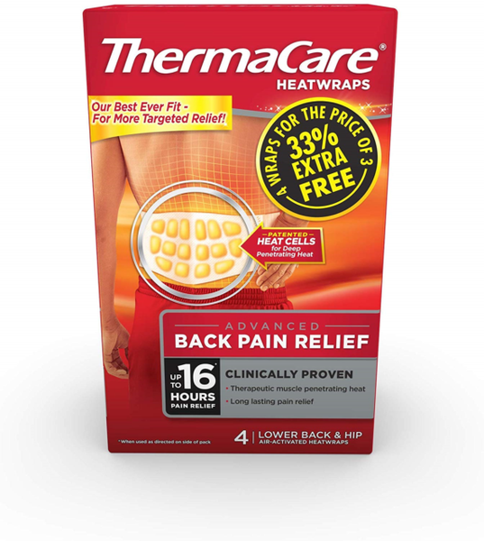 ThermaCare Lower Back Heat Wrap Pack of 4 (F00573301029Z) for sale