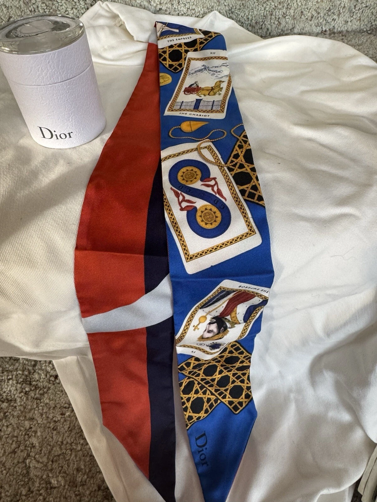 Foulard sergé de soie Dior 100% authentique