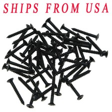 KAISH 50pcs LP Guitar Surround Humbucker Pickup Ring Mounting Screws Black