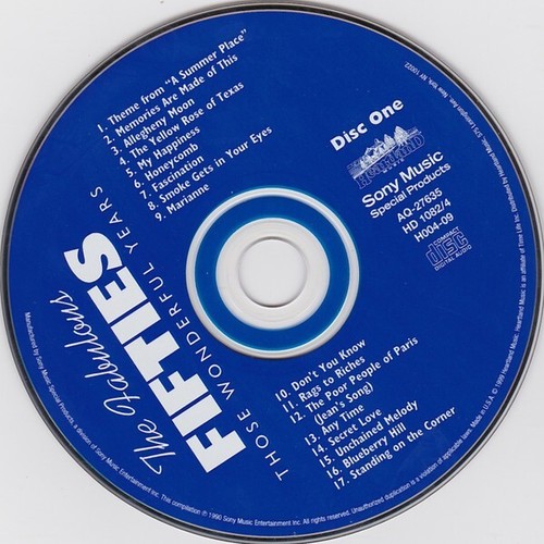 The Fabulous Fifties: Those Wonderful Years CD 3 Discs Oldies Like new! - Picture 5 of 5