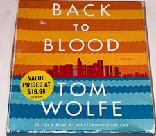 Back to Blood - Tom Wolfe (CD, Audiobook) Read by Lou Diamond Phillips NEW