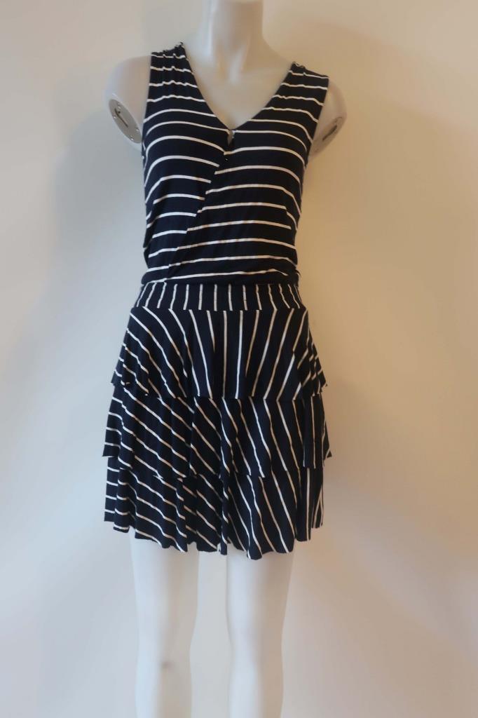 Womens Designers Remix Charlotte Eskildsen Blue White Sleeveless Dress XS *  | eBay