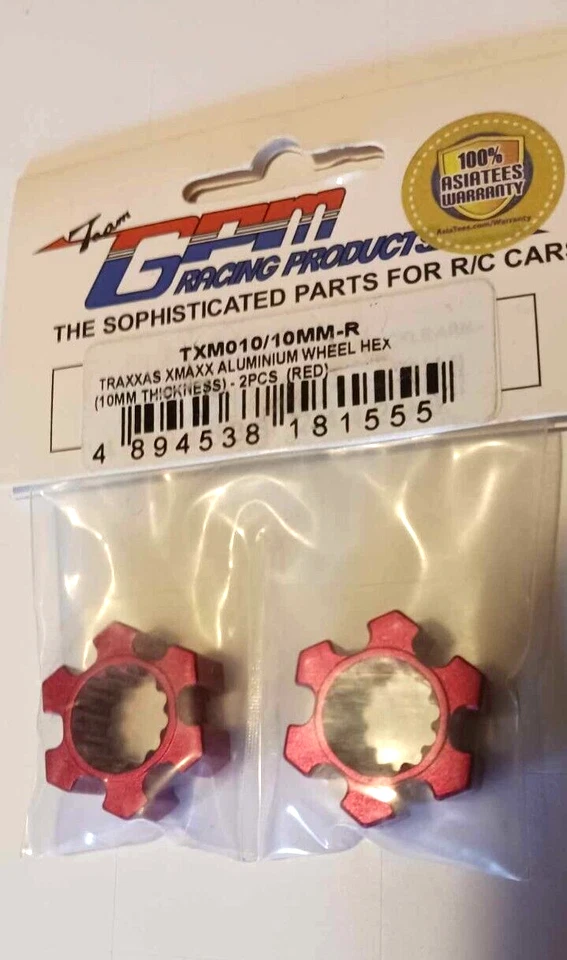 Placa de deslizamiento trasera GPM Racing X-Maxx Red Alum TXM331R-R y TXM01010MM-R dos paquetes Foto 2 de 4