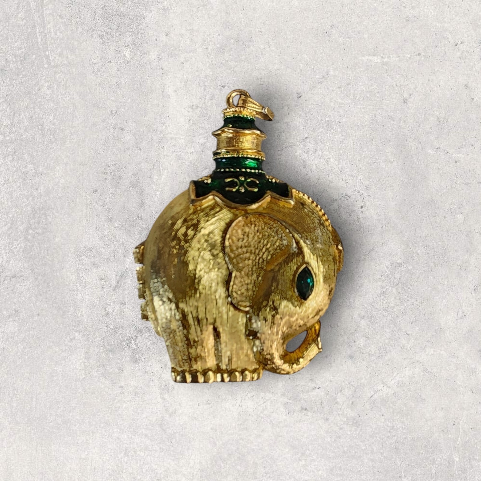 Moon Drops Elephant Solid Perfume Compact Locket … - image 1