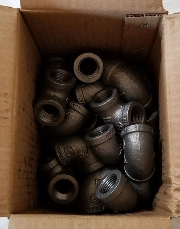 50 Pack 1/2" Black Iron 90 Degree Elbow Elbows Female Thread 1/2 X 1/2" E90-12 - Image 2 of 4