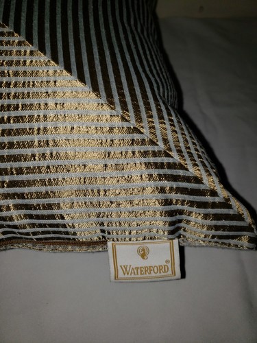 Set Of Two Waterford Designs 18" x 18" Decorative Square Golden Throw Pillows - Picture 3 of 11