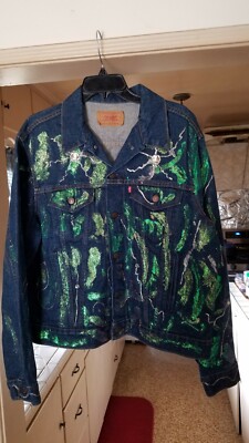 VINTAGE 80S-90S LEVIS 70506 0217 PUNKS/ROCKS WITH GLITTERS DENIM