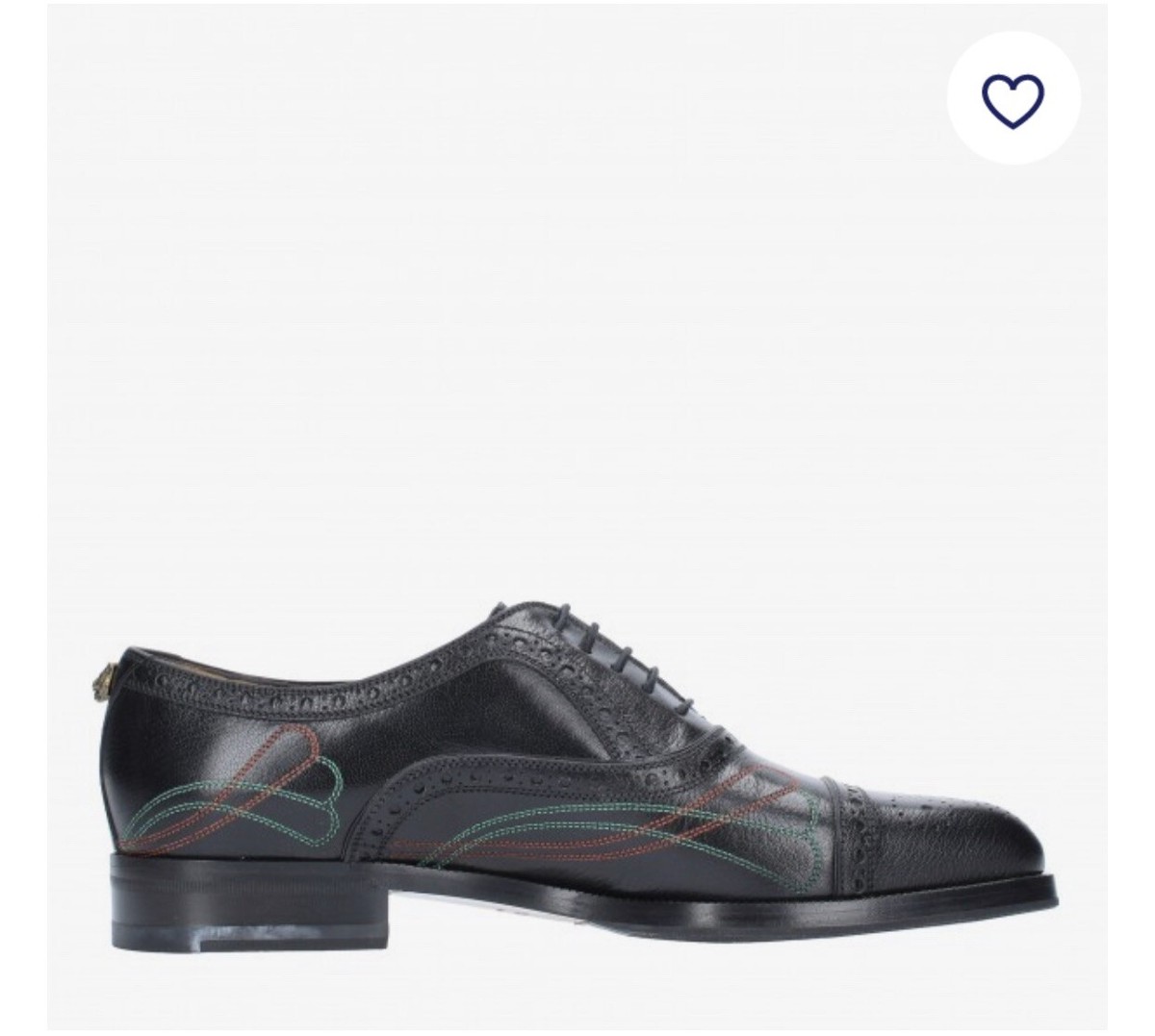 Authentic Gucci Mens laceup leather Quentin nero embroidery  display picture 3