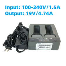 Caricabatteria doppio slot 4,74A 19V per Trimble S6 S7 S8 R10 76767 54344 79400