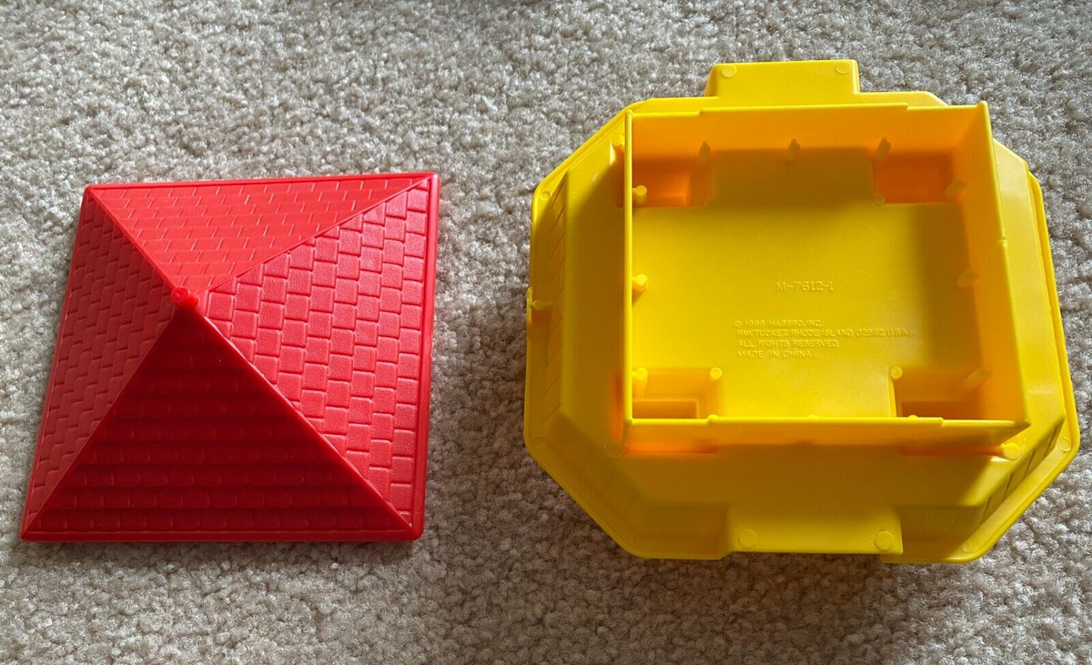 LINCOLN LOGS Replacement Yellow Lookout PLATFORM & Sq Red ROOF