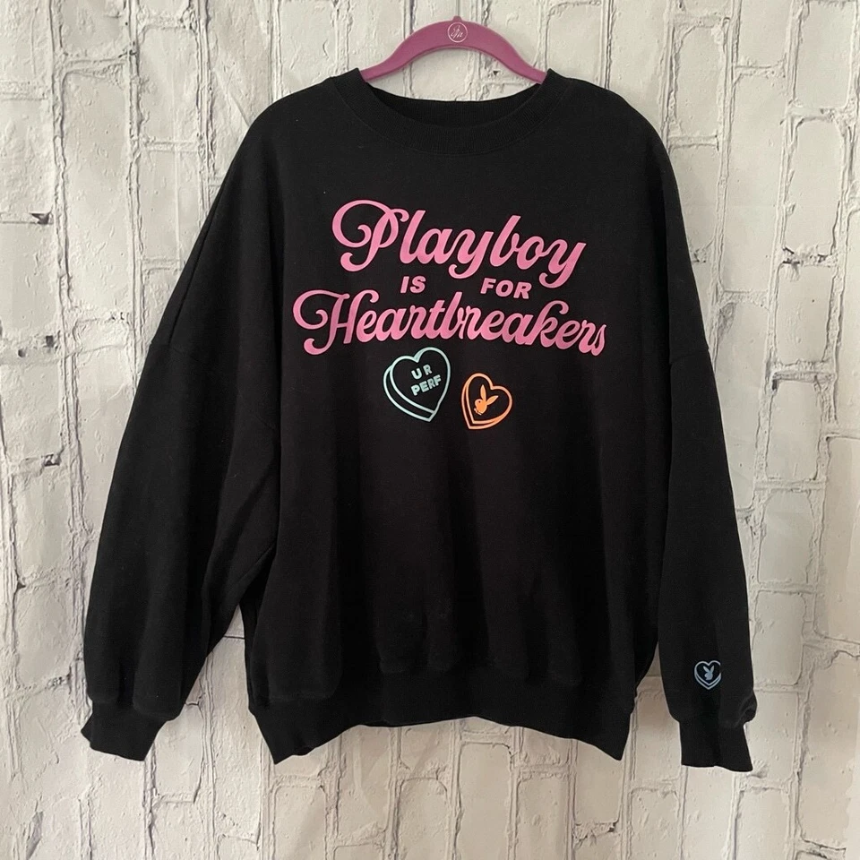 Playboy by PacSun oversized graphic crew neck sweatshirt - Image 4 of 4