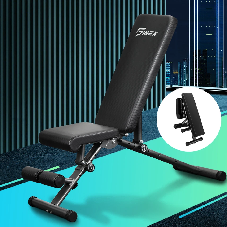 Finex Weight Bench FID Bench Press Fitness Flat Incline Decline Sit Up Gym