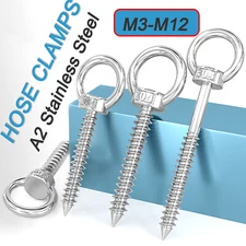 M4 M5 M6 M8 M10 M12 A2(304) Stainless Steel Lifting Eye Bolt Wood Scre