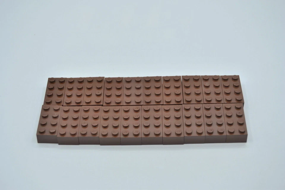 LEGO 20 x Basisstein 2x4 rotbraun reddish brown basic brick 3001 4211201 - Bild 2 von 2