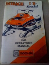BOMBARDIER SNOWMOBILE OWNERS MANUAL 1980 MIRAGE I / II SP