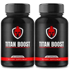 Titan Boost All Natural Gluten Free Dietary Supplements (120 Capsules) - 2 Pack